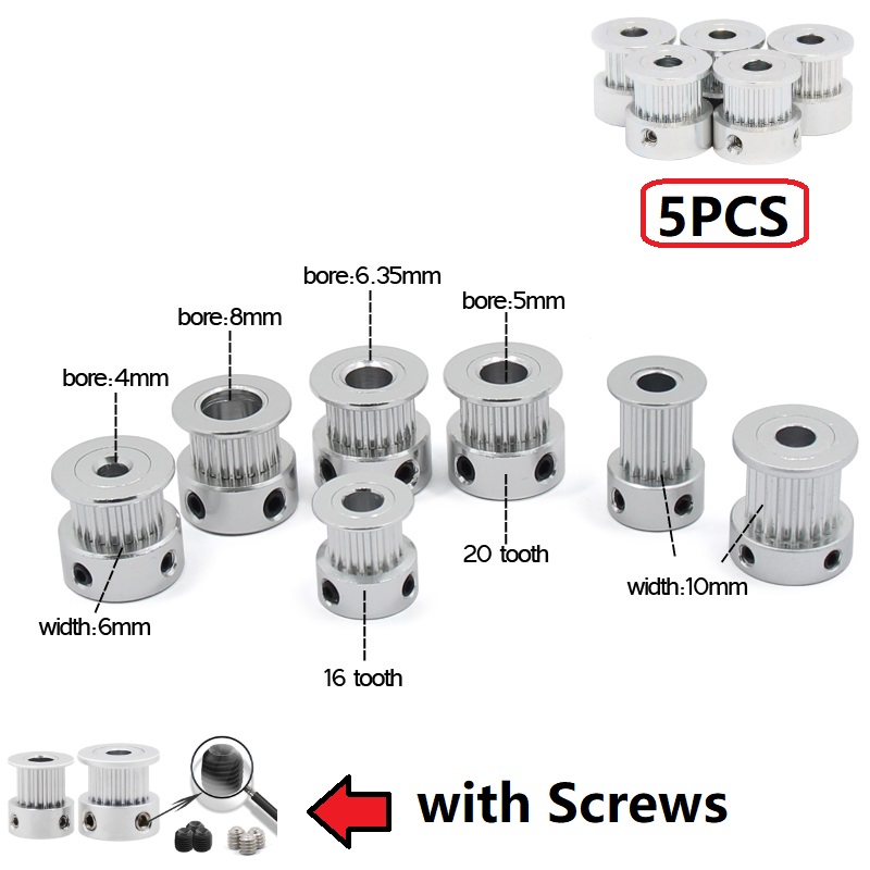 Gt2 Pulley - MEGA 5PCS 3D Printer Parts GT2