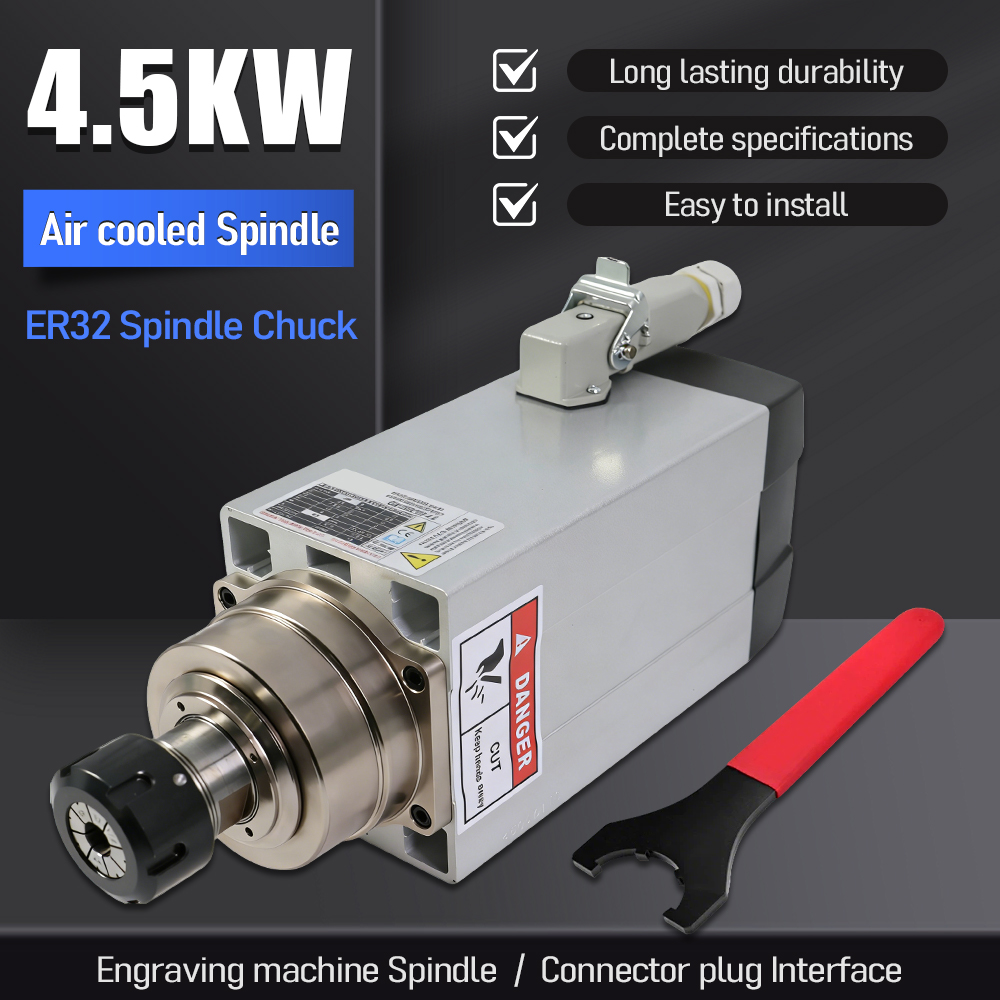 Water Cooled Spindle - HTNC 4500W220V-ER32-HC 4.5KW Air Cooled ER32