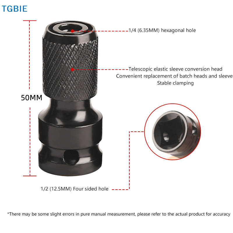 Cnc Bits - [TL]【TL】Impact Screwdriver Bit Holders,1/2-Inch Square Drive