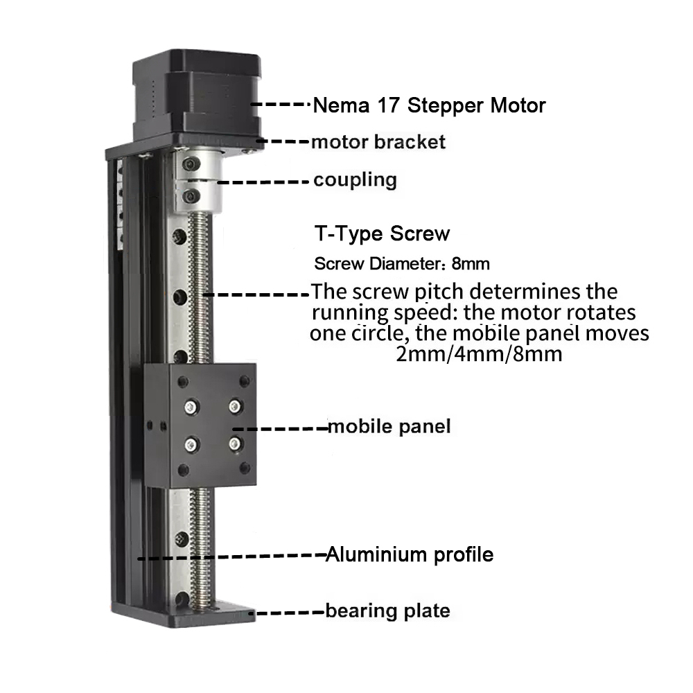 T-Type Slide Stage Linear Stag - Linear Rod 8Mm ulasan dan harga