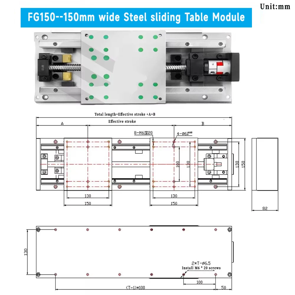 150MM Heavy Duty Steel Sliding - Ball Screw ulasan dan harga
