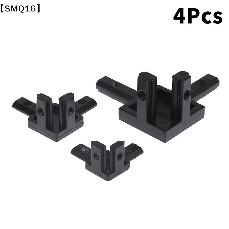 4Pcs Black 3 Way End Angle Bra - Aluminium Profile 2020 ulasan dan harga