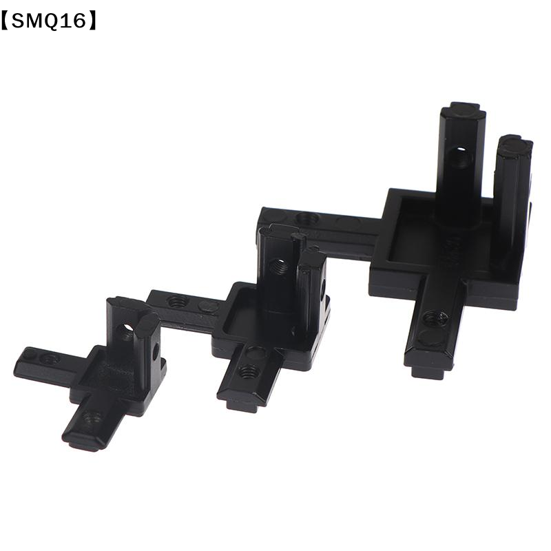 4Pcs Black 3 Way End Angle Bra - Aluminium Profile 2020 ulasan dan harga