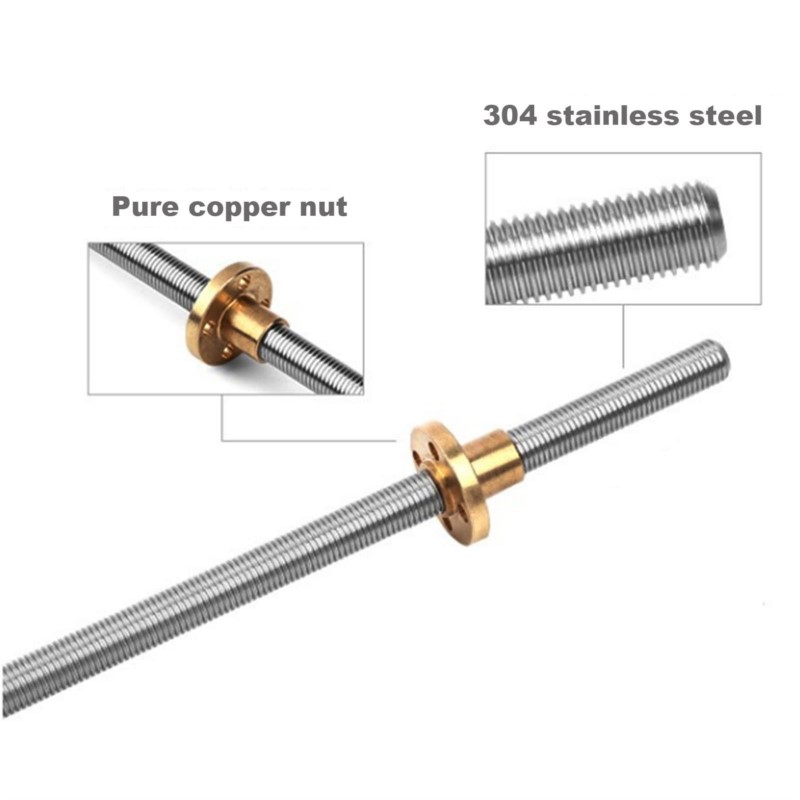 T8 Lead Screw Left-hand Thread - Lead Screw 8Mm ulasan dan harga