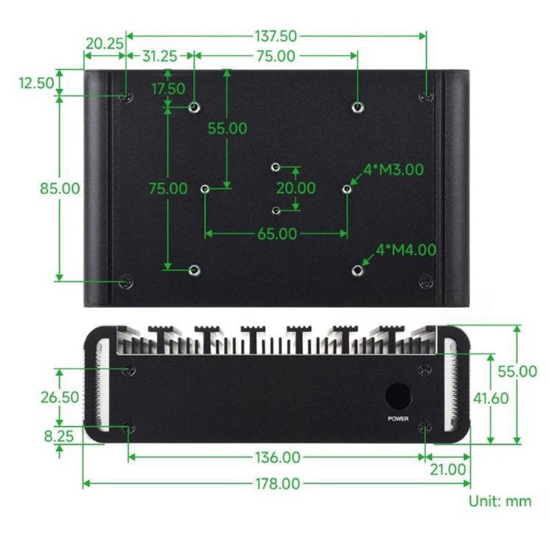 AI Edge Computer Fanless Case  - Aluminium Extrusion ulasan dan harga